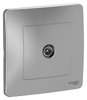 Розетка TV Коннектор с рамкой Systeme Electric Blanca 1-м. алюминий картинка